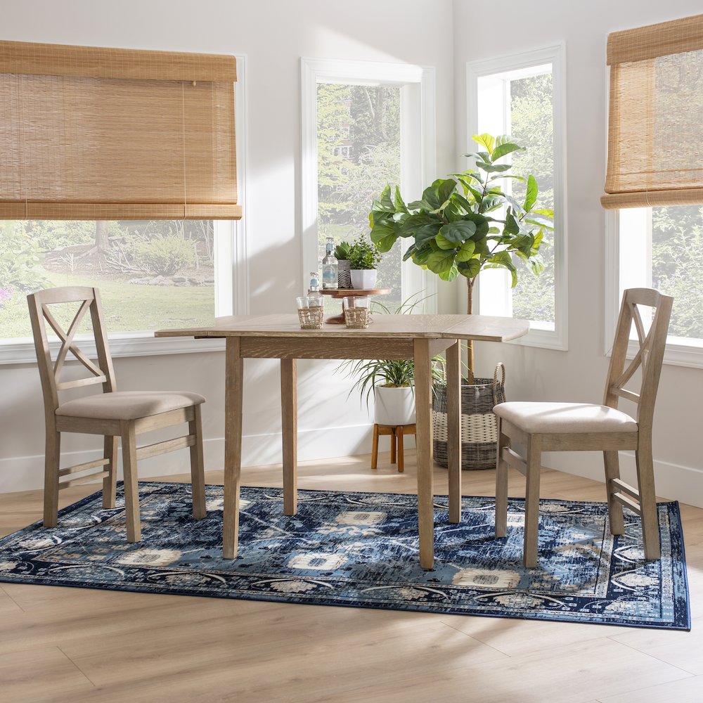 Torino 3Pc Drop Leaf Dining Set Gray
