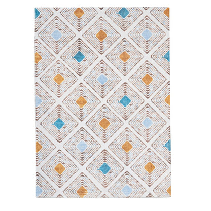 Motif Printed Faux Rabbit Blinx Ivory Tan 5x7, Rug