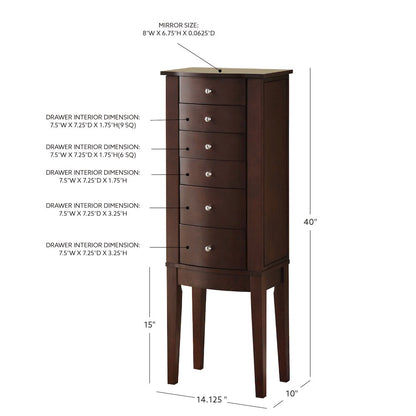 Merlot Jewelry Armoire