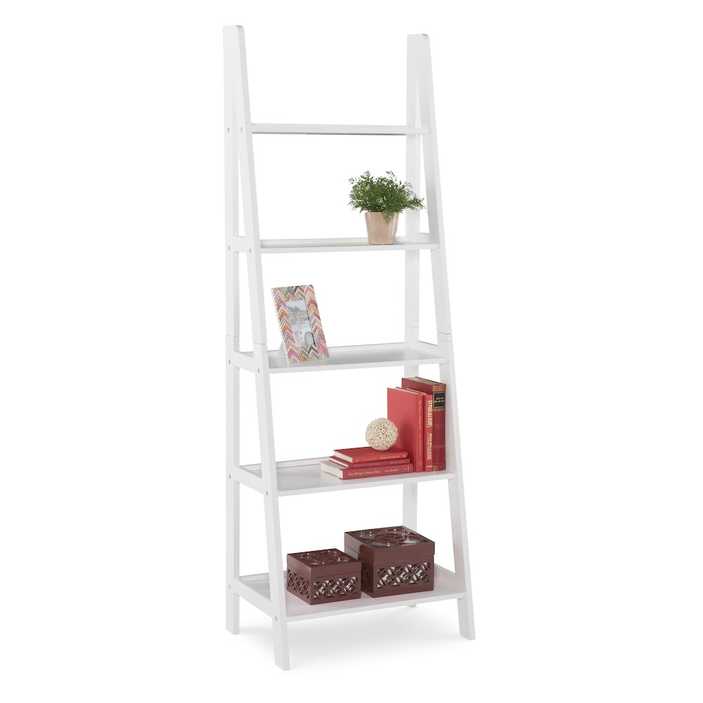 Acadia Ladder Bookshelf, White