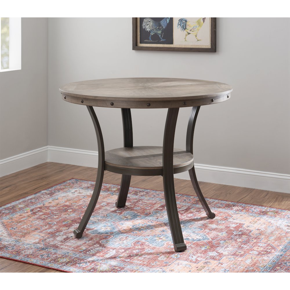 Franklin Gathering Counter Height 42 inch - Round Pub Table Pewter