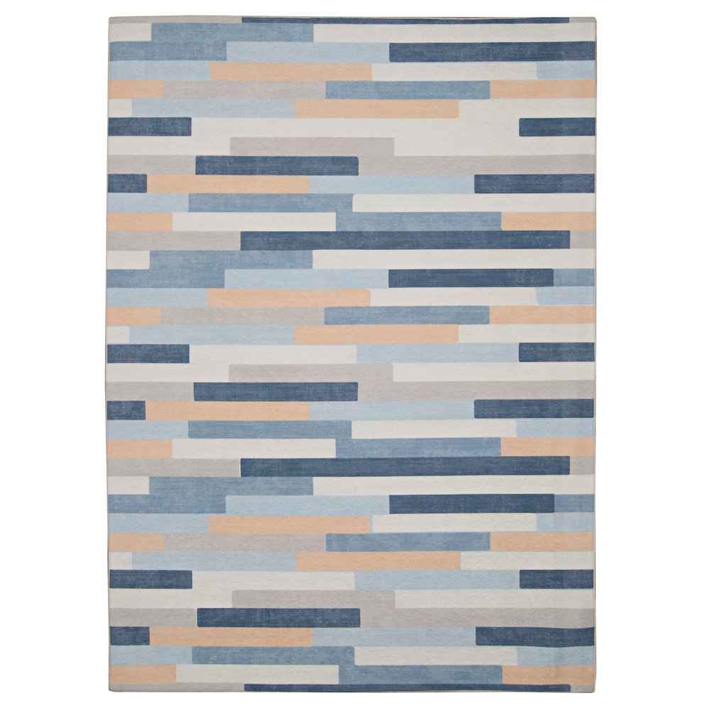 Outdoor Washable Miami Ivory & Blue 2' X 3', Rug