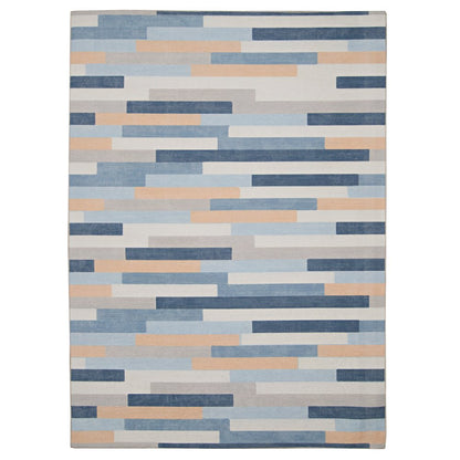 Outdoor Washable Miami Ivory & Blue 2' X 3', Rug