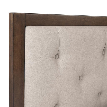 Reid Mid Century Oatmeal Platform Queen Bed