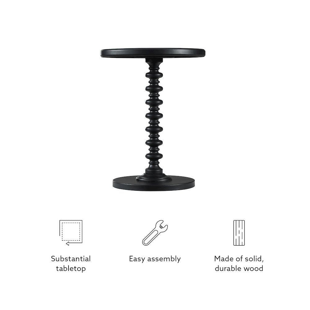 Black Round Spindle Table
