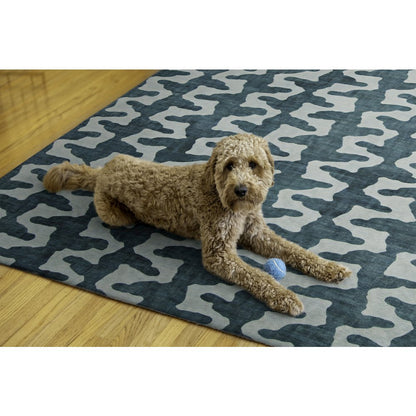 Outdoor Washable Doral Aqua & Green 7' X 9', Rug