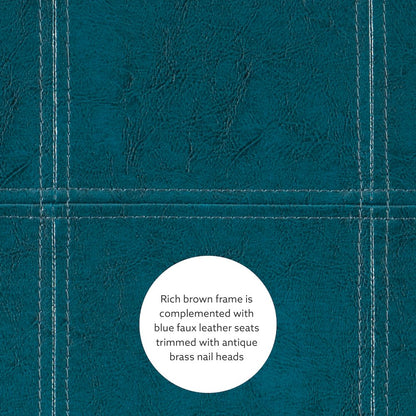 Claridge 3Pc Bar Set Brown Blue
