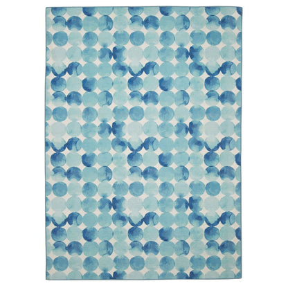 Outdoor Washable Lakeland Blue & Ivory 7' X 9', Rug