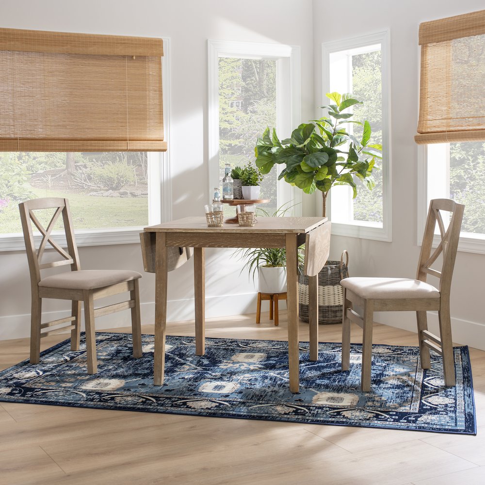 Torino 3Pc Drop Leaf Dining Set Gray