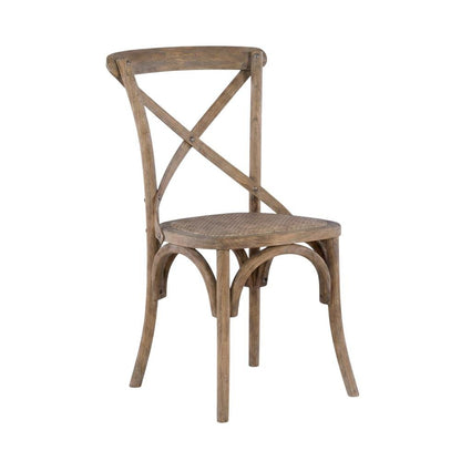 Gray Bentwood Dining Chairs with Elm Wood Finish, Comfortable Seat, Set of Two