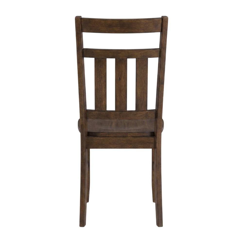 Rustic Umber Side Chair with Polyester Upholstery and Comfortable Seat, Set of 2