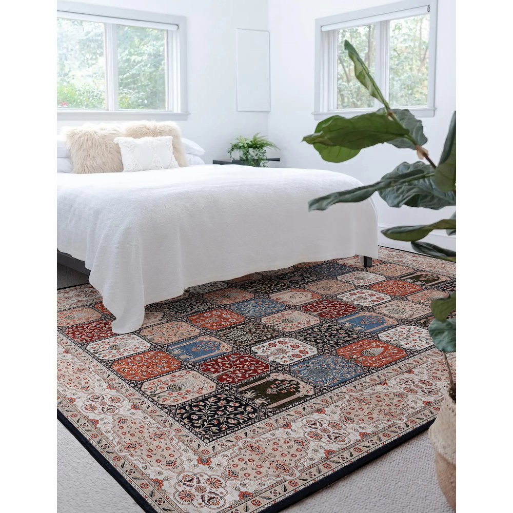 Emerald Farlin Black & Ivory 6.7x9.7, Rug