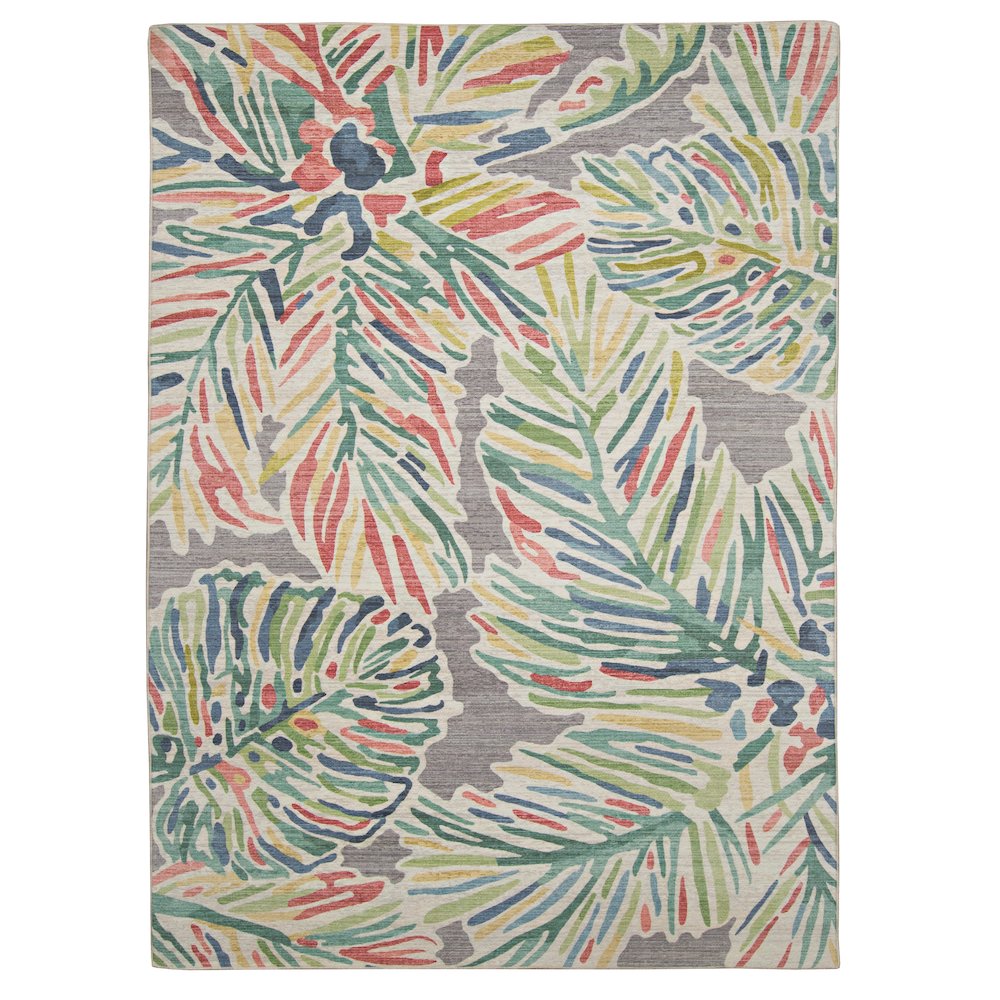 Outdoor Washable Tampa Grey & Green 2' X 3', Rug