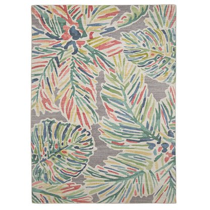 Outdoor Washable Tampa Grey & Green 2' X 3', Rug