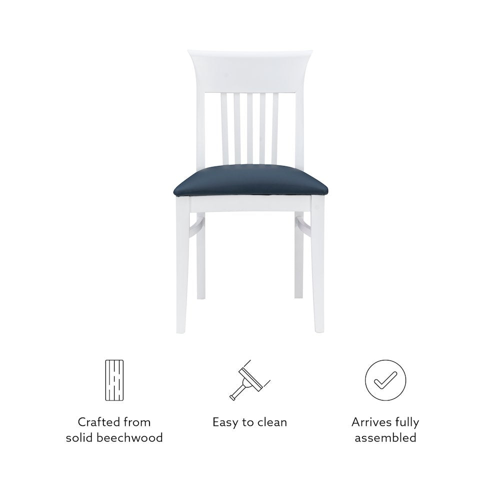 Jenny Upholstered  Chair White Set Of 2
