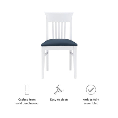 Jenny Upholstered  Chair White Set Of 2