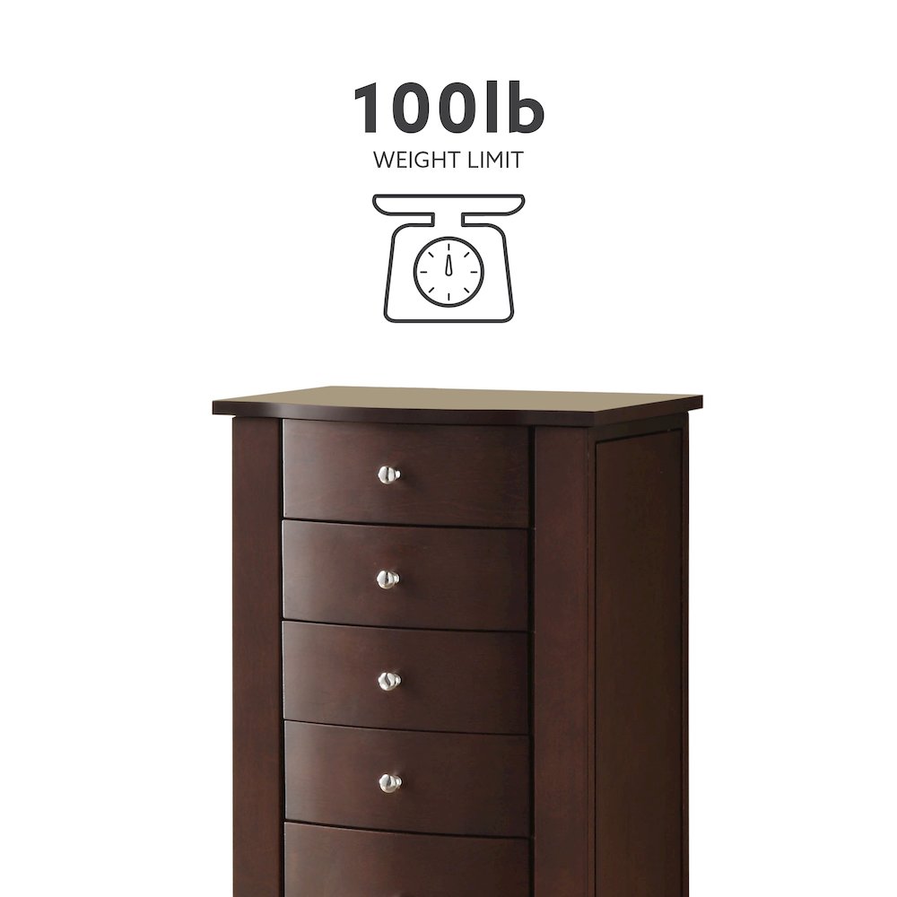 Merlot Jewelry Armoire
