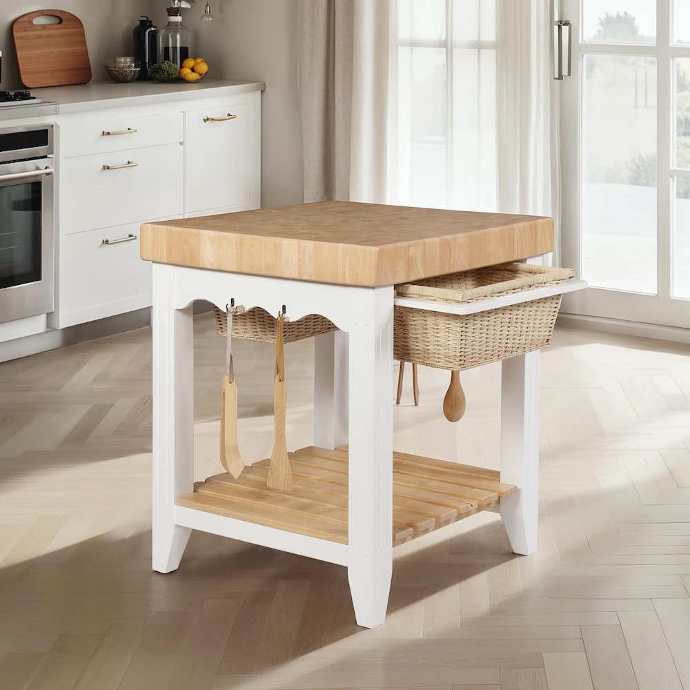 White Kitchen Island