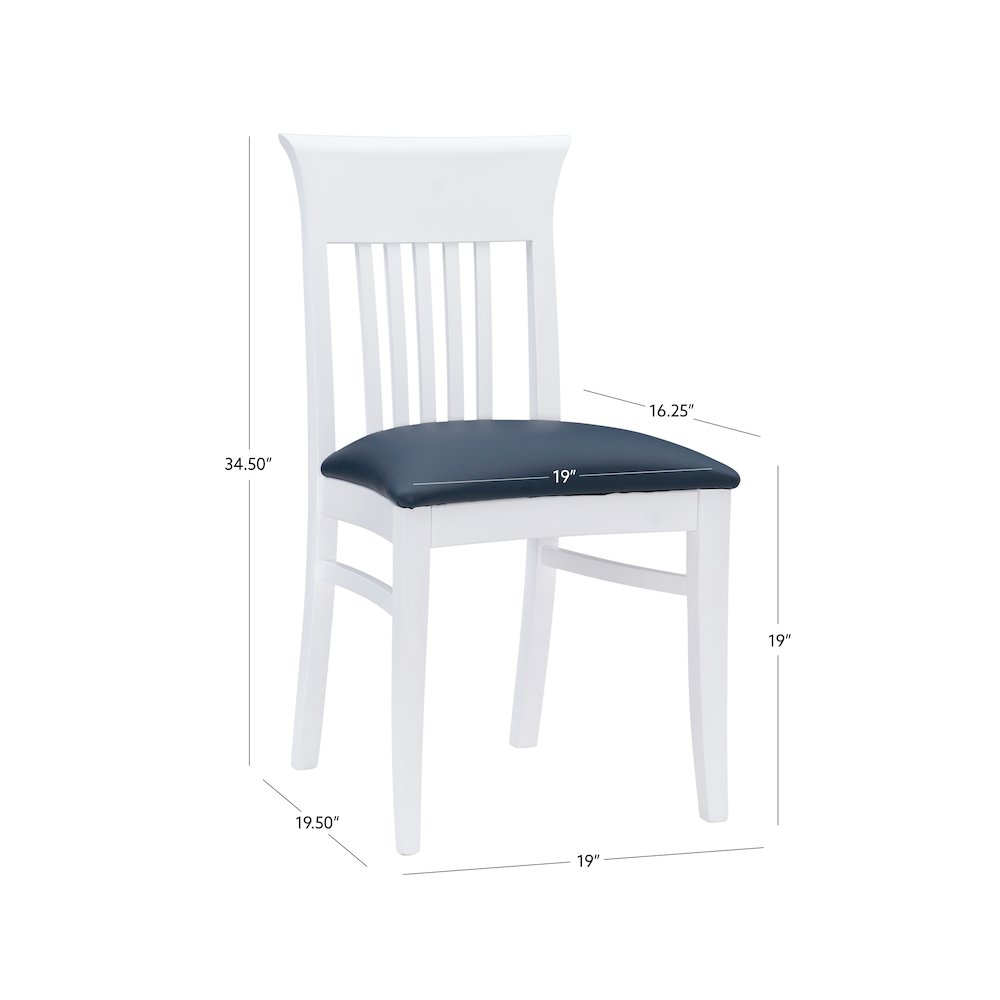 Jenny Upholstered  Chair White Set Of 2