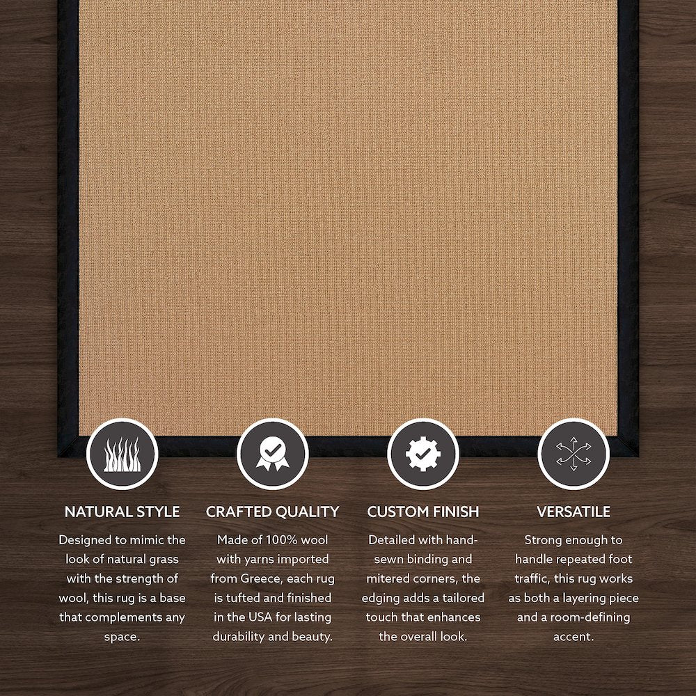 Athena Cork & Black 5x8, Rug