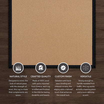 Athena Cork & Black 5x8, Rug