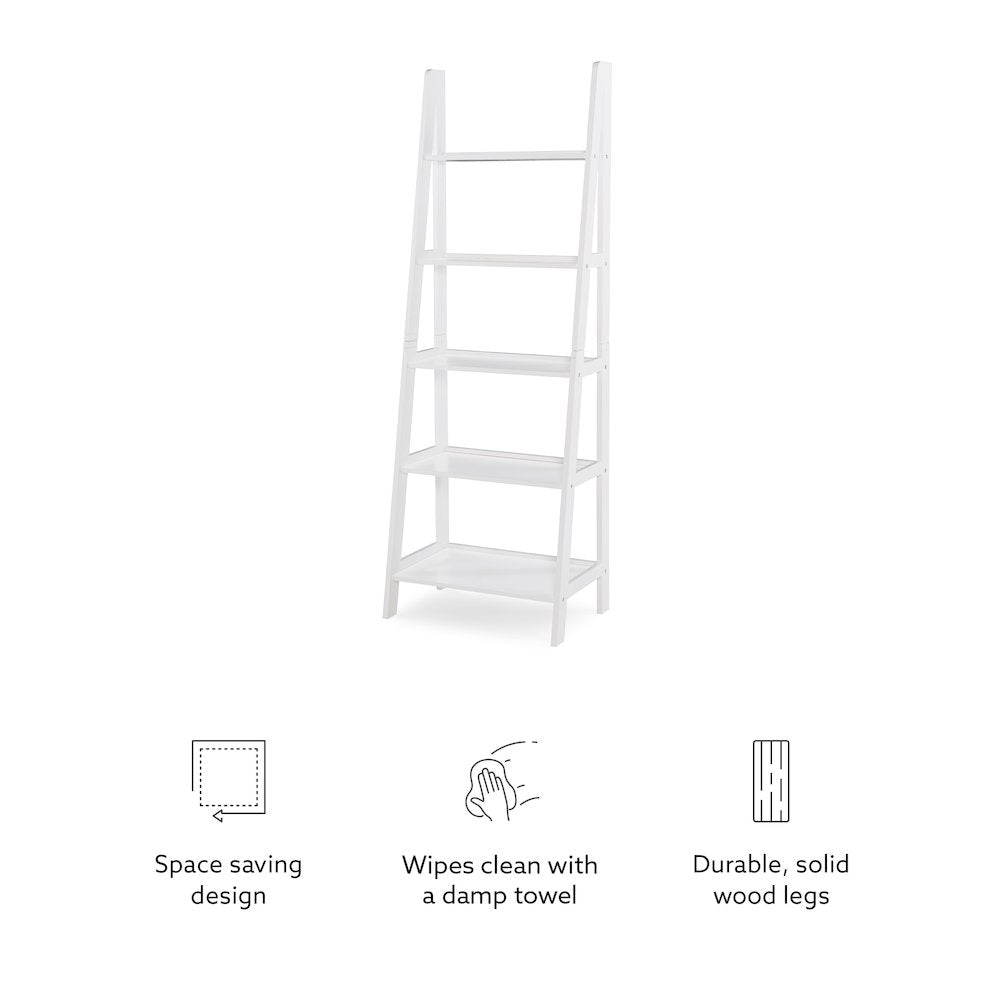 Acadia Ladder Bookshelf, White