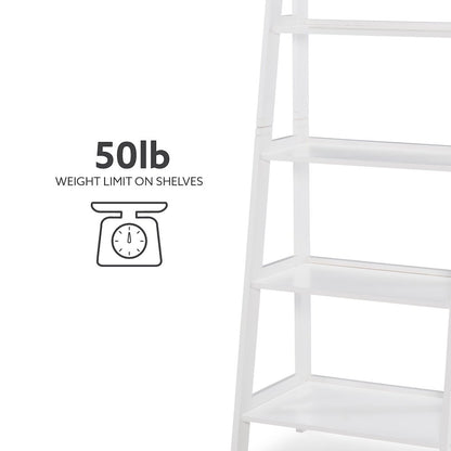 Acadia Ladder Bookshelf, White