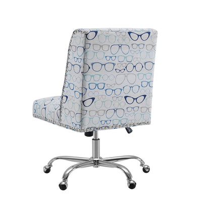 Draper Office Chair, Glasses Print