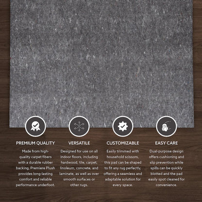 Underlay - Premier Plush Grey 9x12, Rug