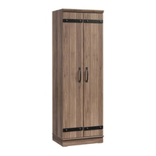 Storage Cabinet With Salt Oak Finish And Spacious Interior For Home Or Office