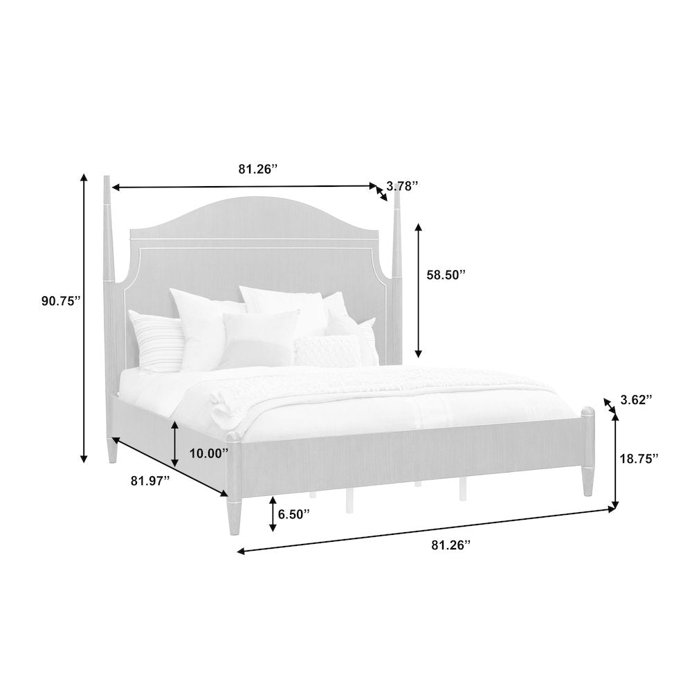 Asher Park King Poster Bed, Piano Brown Finish