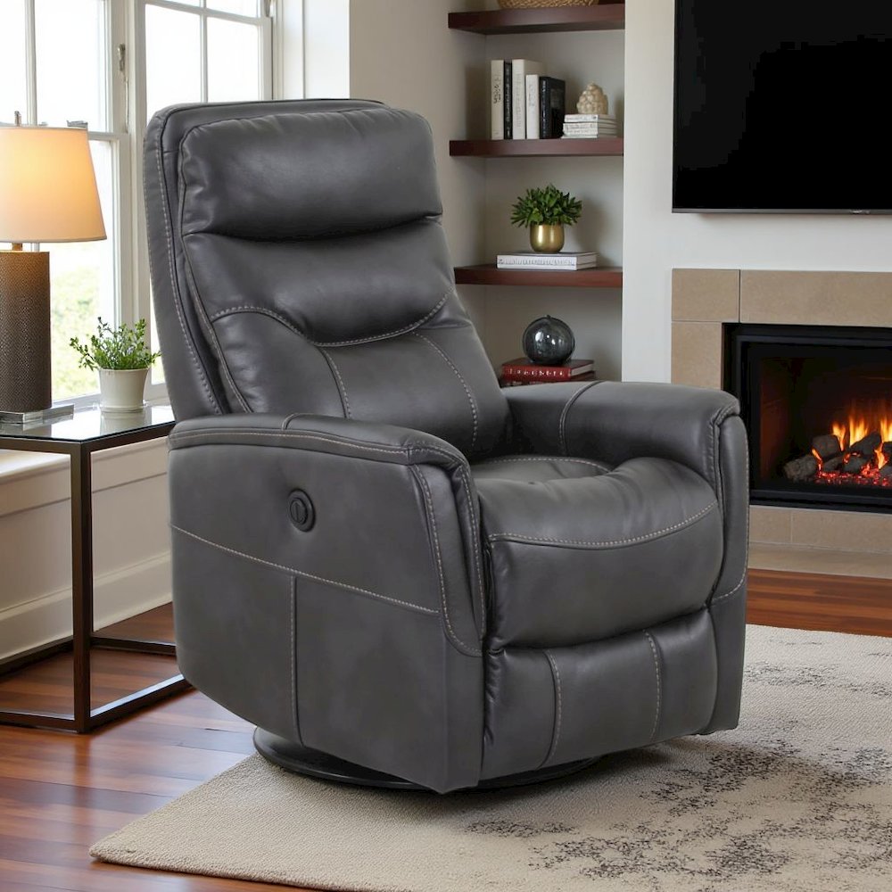 Flint Recliner Nursery Glider – Boucle Chair with Power Lift Feature