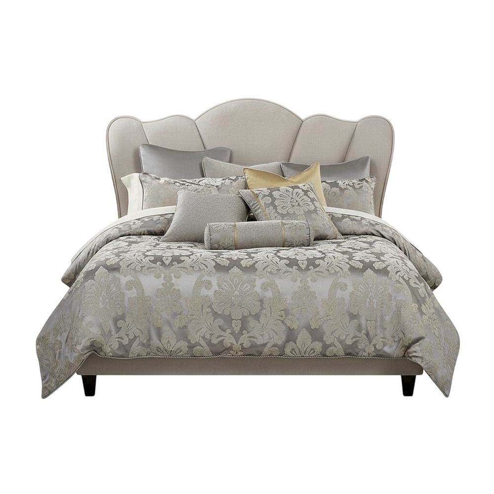 Assisi 9-Piece Queen Comforter Set - Platinum