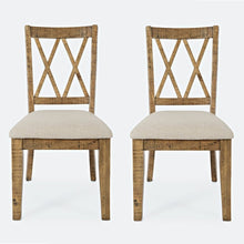 Rustic Distressed Pine Dining Chair (Set of 2)
