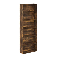Wood Bookcase in Brown with Spacious Shelving for Organization