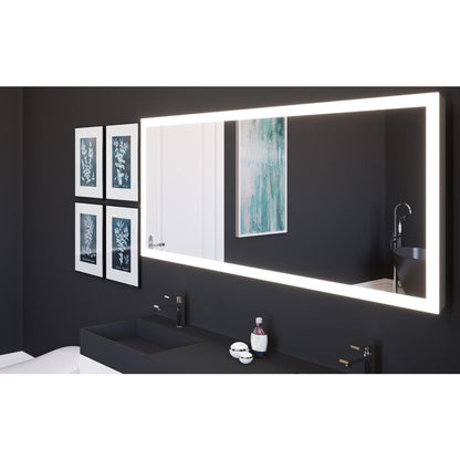 Angelina 72 in. W x 30 in. H Rectangular Light Wall-Mount Bathroom Vanity Mirror