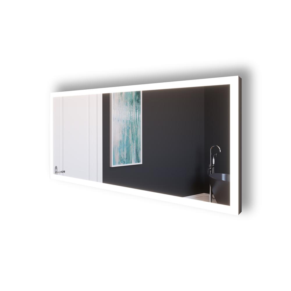 Angelina 72 in. W x 30 in. H Rectangular Light Wall-Mount Bathroom Vanity Mirror