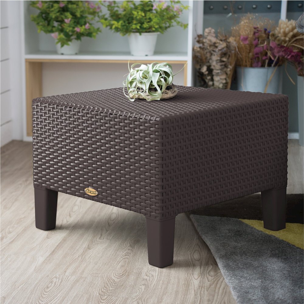 Lagoon Magnolia Rattan Side Table