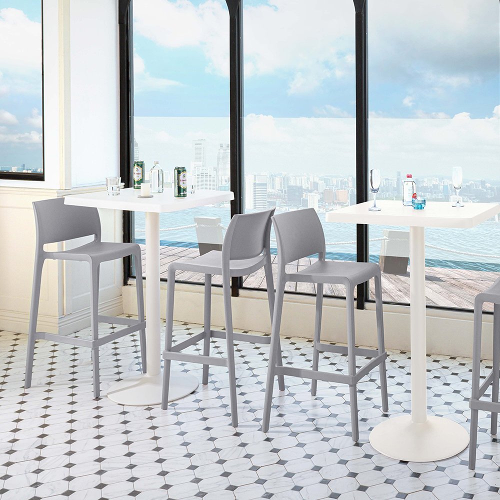 Sensilla Resin Stackable Bar Stool Set of 2