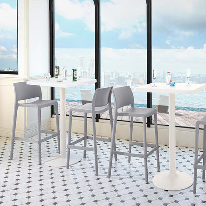 Sensilla Resin Stackable Bar Stool Set of 2