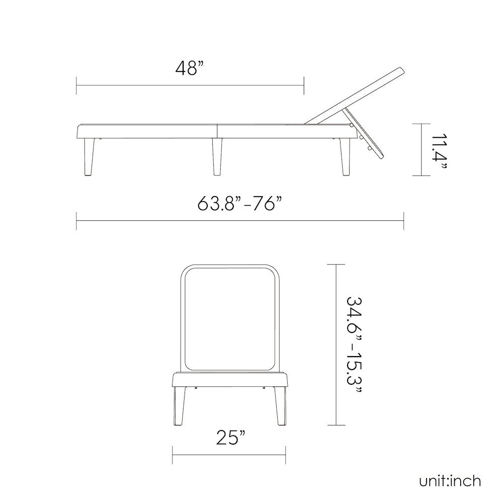 Lagoon Tahiti Outdoor Chaise Lounge