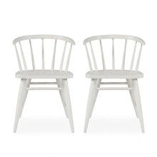 Fitz Traditional Solid Wood Curved Back Spindle Dining Chair (Set of 2)