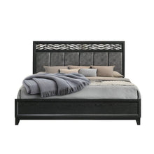 Elegant Black Queen Bed Frame with Headboard – Solid Rubberwood Design