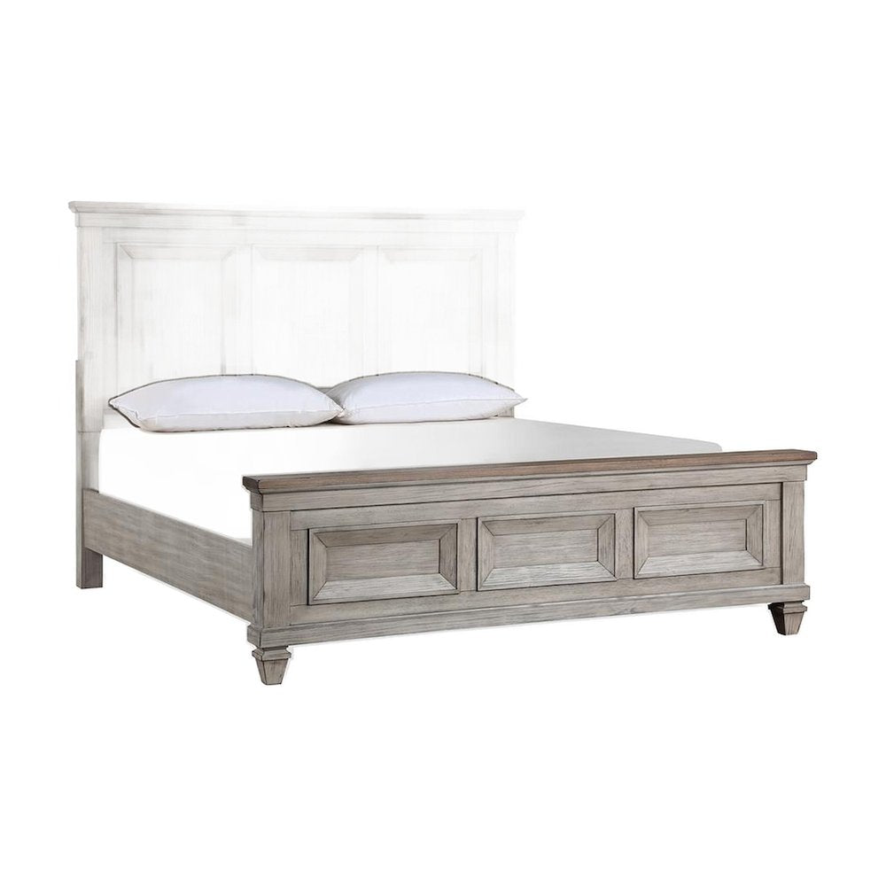 Solid Wood King Platform Bed Frame with Headboard, Wooden Bedroom Beds