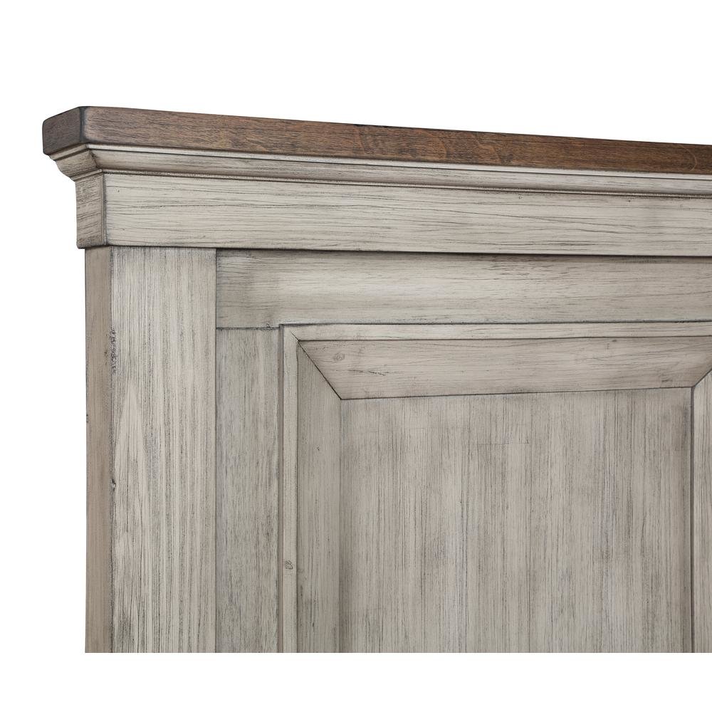 Wood Bed Frame Queen Size, Solid Wooden Queen Bed Frame in Grey
