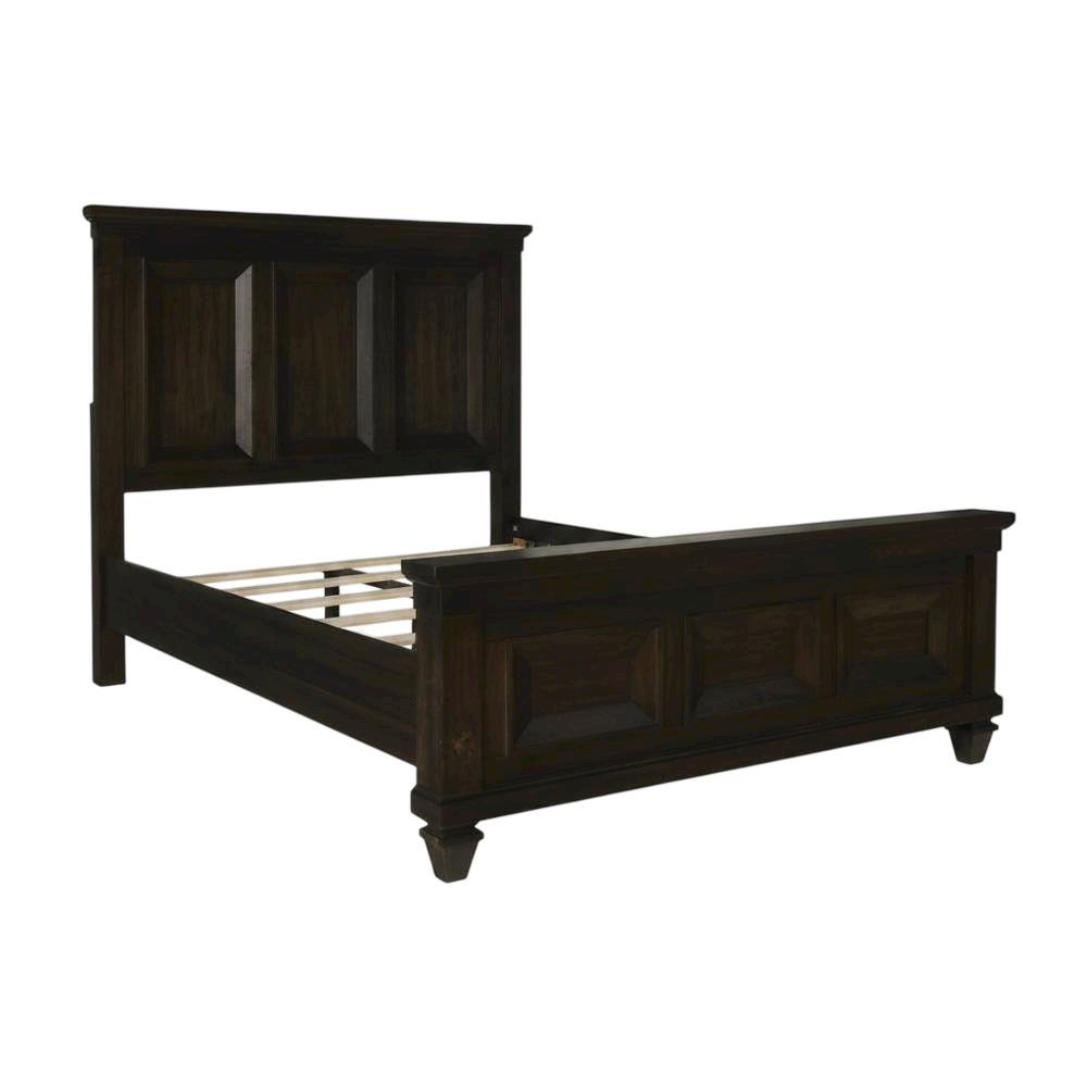 Wood Queen Bedroom Furniture Set with Dresser, Mirror, Chest, Nightstands