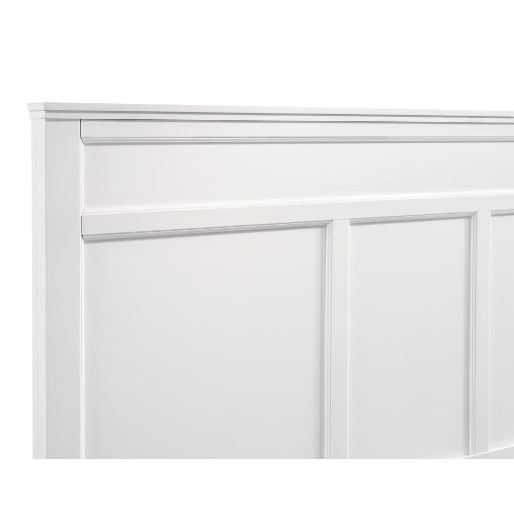 Solid Wood Bed Frame Queen Size, White Wooden Queen Bed Frame with Headboard