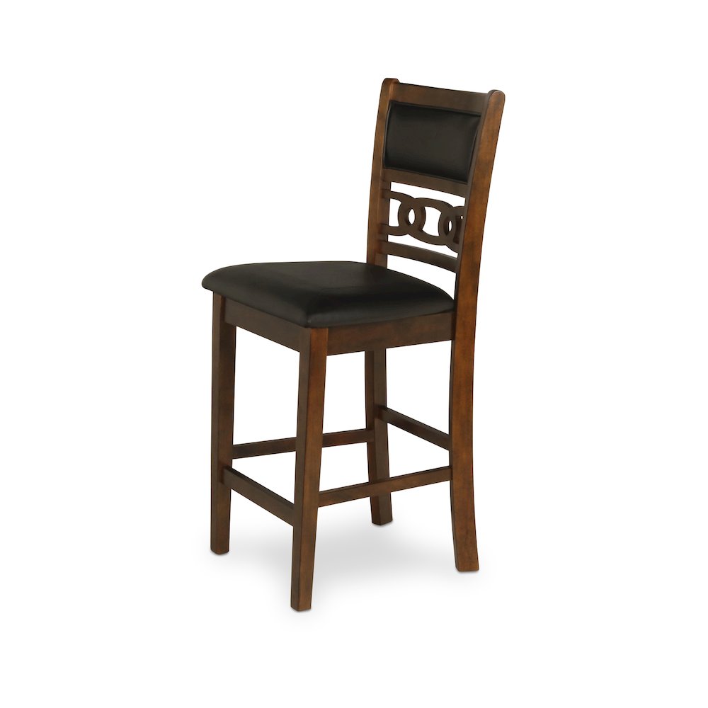 Gia 3-Piece 42" Wood Counter Drop Leaf Table Set, Brown