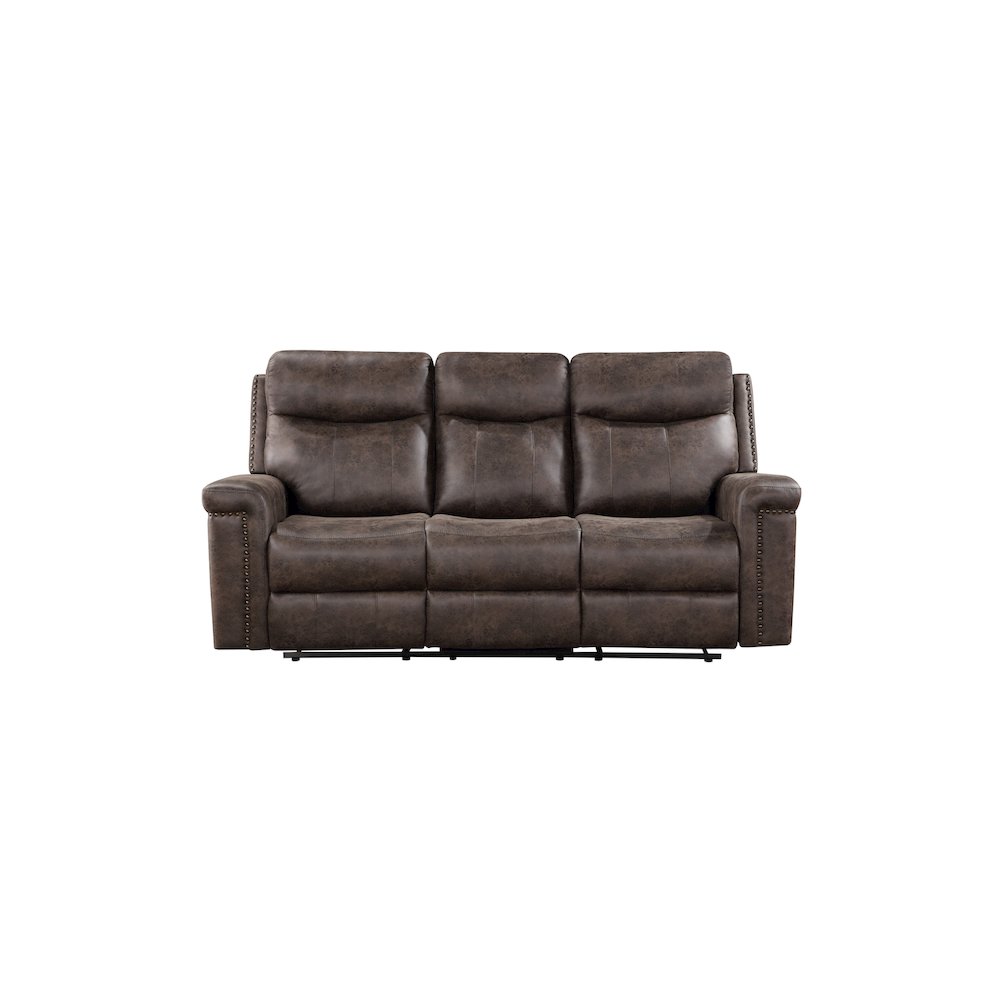 Quade 2-Piece Fabric Upholstered Manual Sofa And Loveseat Set, Mocha Brown