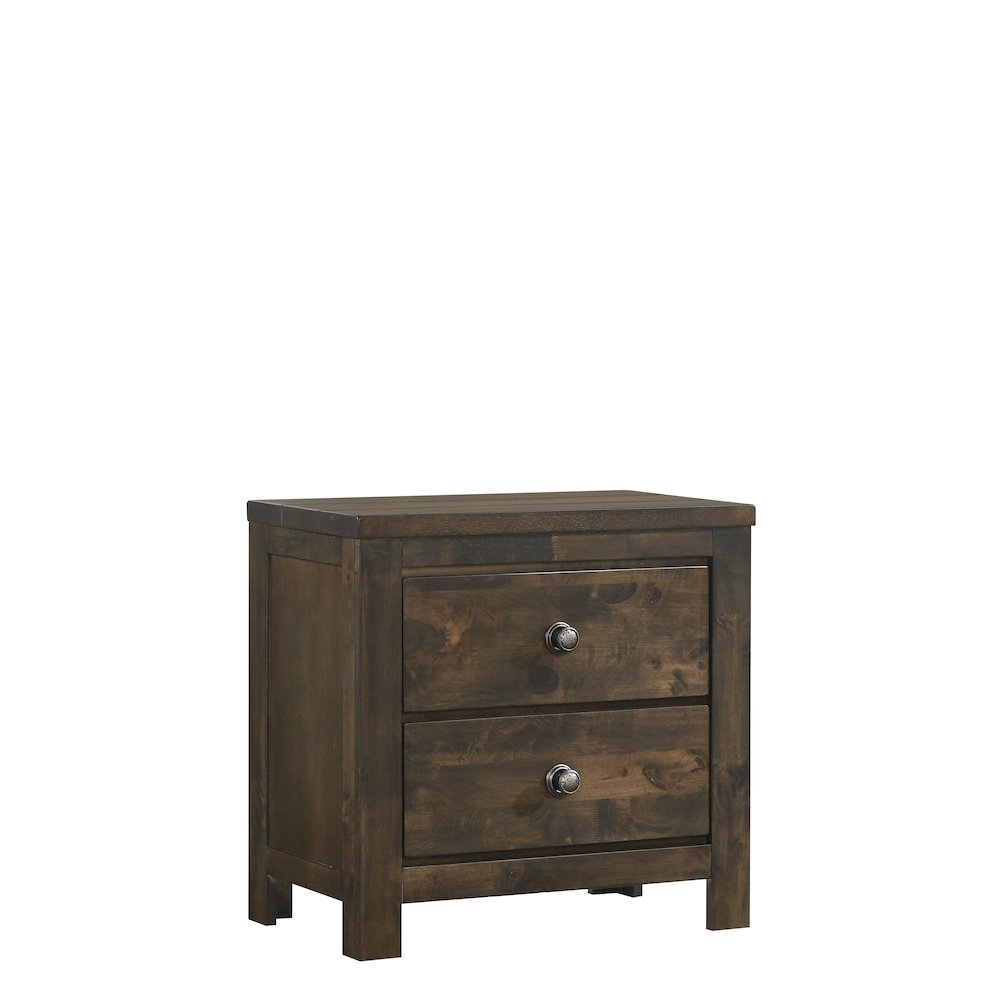 Blue Ridge Wood 2-Drawer Nightstand in Gray (Set of 2)